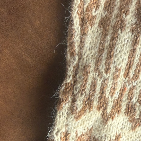 Blu Pepper Brown and Cream Swan Pattern Cardigan Sweater - Picture 5 of 6